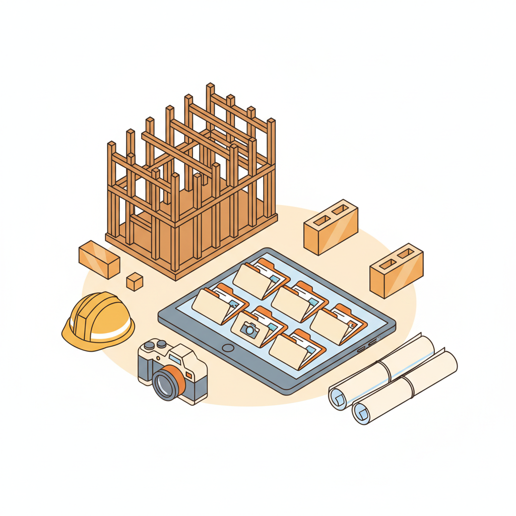 現場での写真整理のイメージ