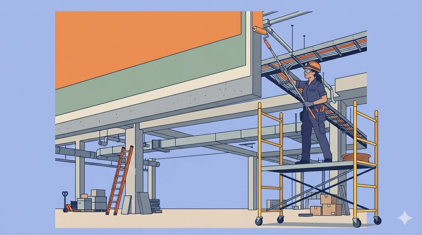 塗装工事の工程写真