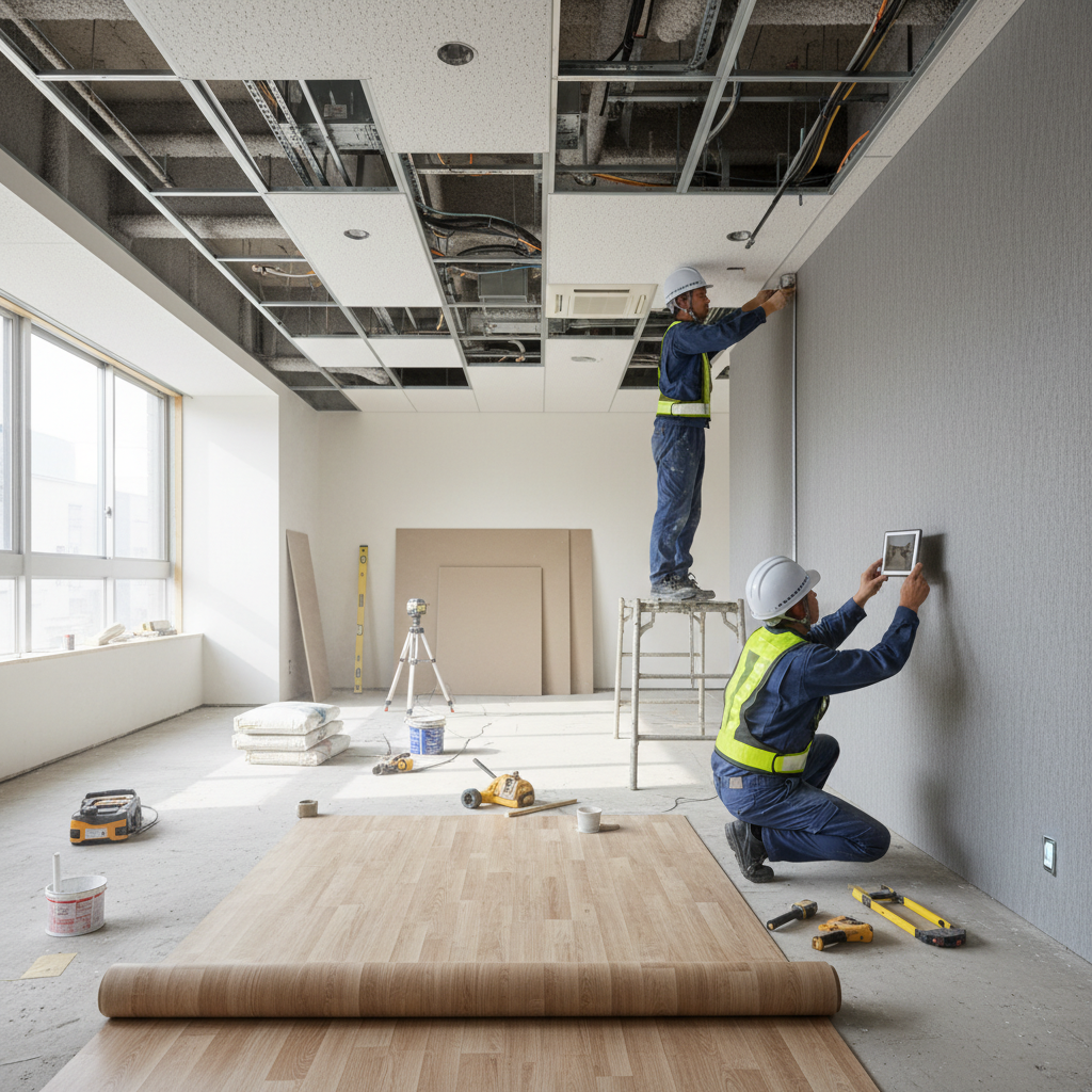 黒板に部屋名を記載して撮影する例